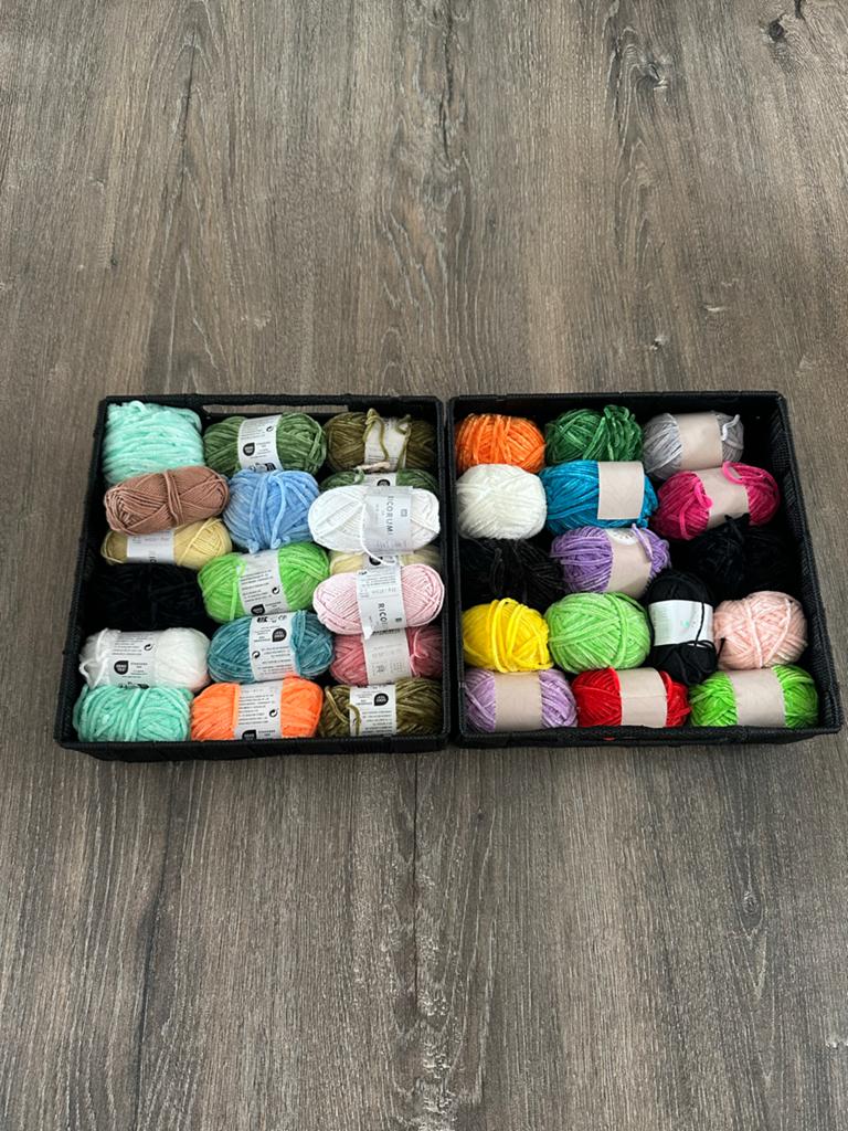 Diverse mini garens: katoen & velvet voor amigurumi, Ophalen of Verzenden, Gebruikt, Haken, Wol of Garen