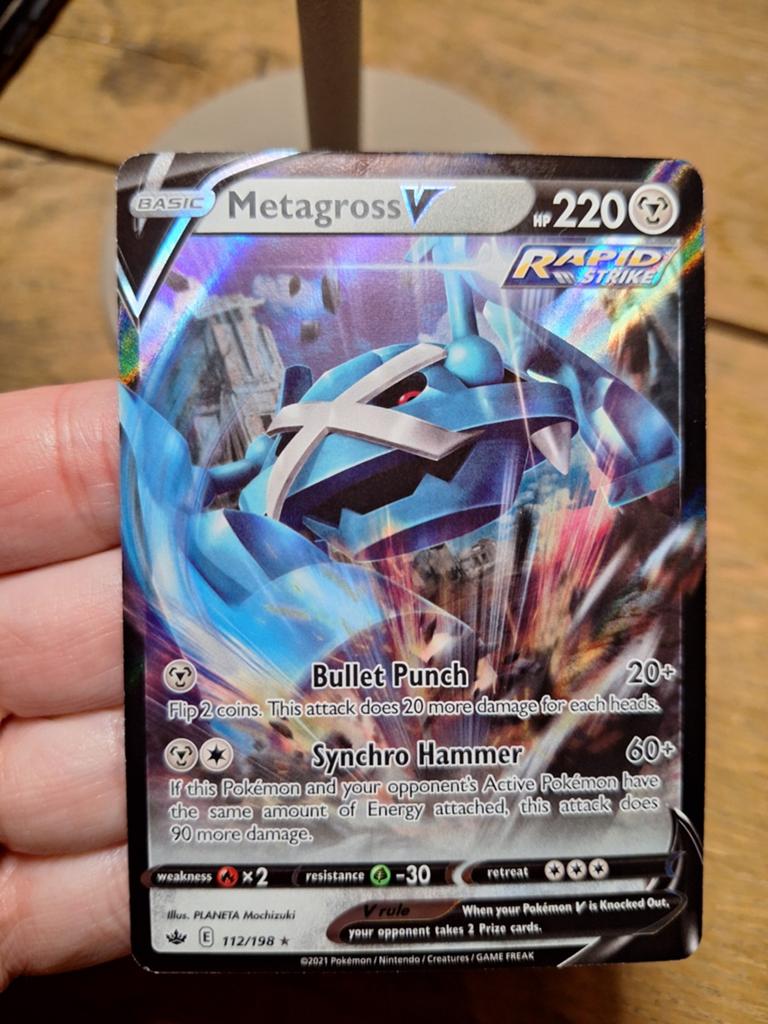 Pokémon kaart Metagross V holofoil 112/198, Ophalen of Verzenden, Nieuw