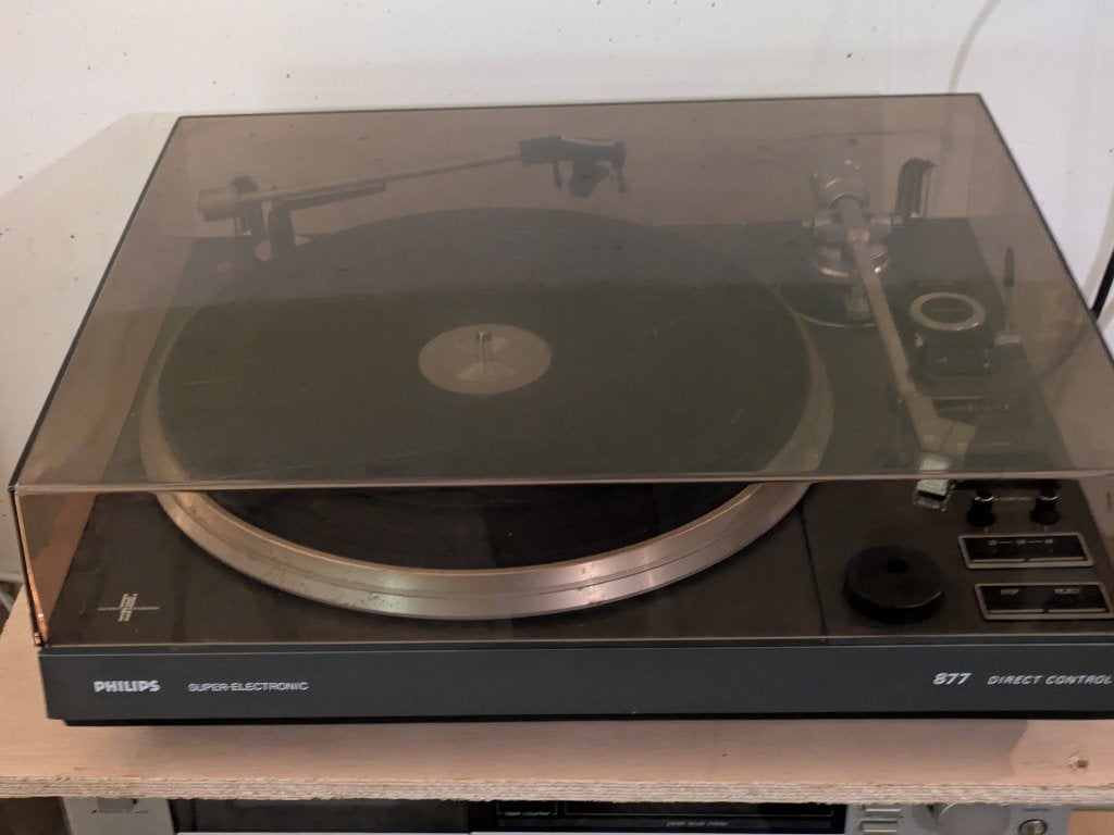 Philips 877 Direct Control Platenspeler, Philips, Gebruikt, Pitch-regelaar, Ophalen of Verzenden