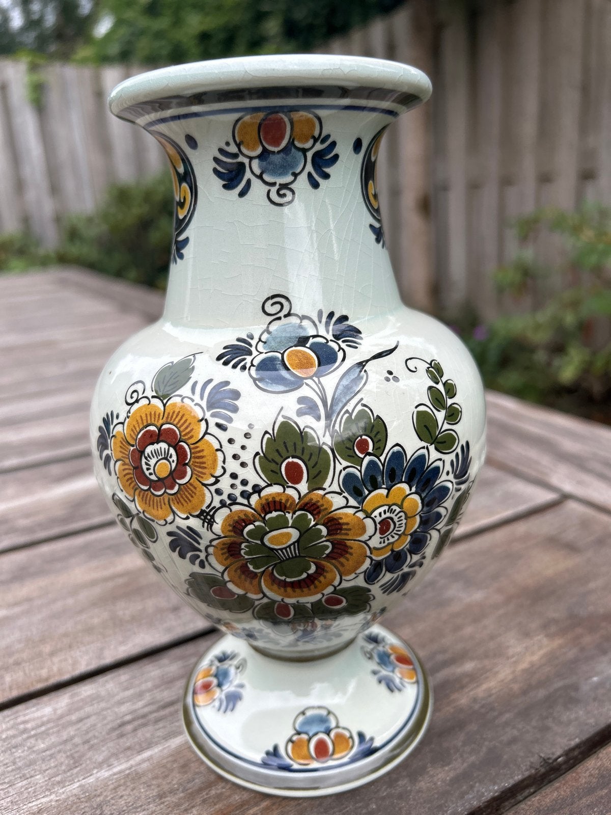 Delfts Polychroom Vaas - Handwerk Holland - 20 cm, Antiek en Kunst, Ophalen