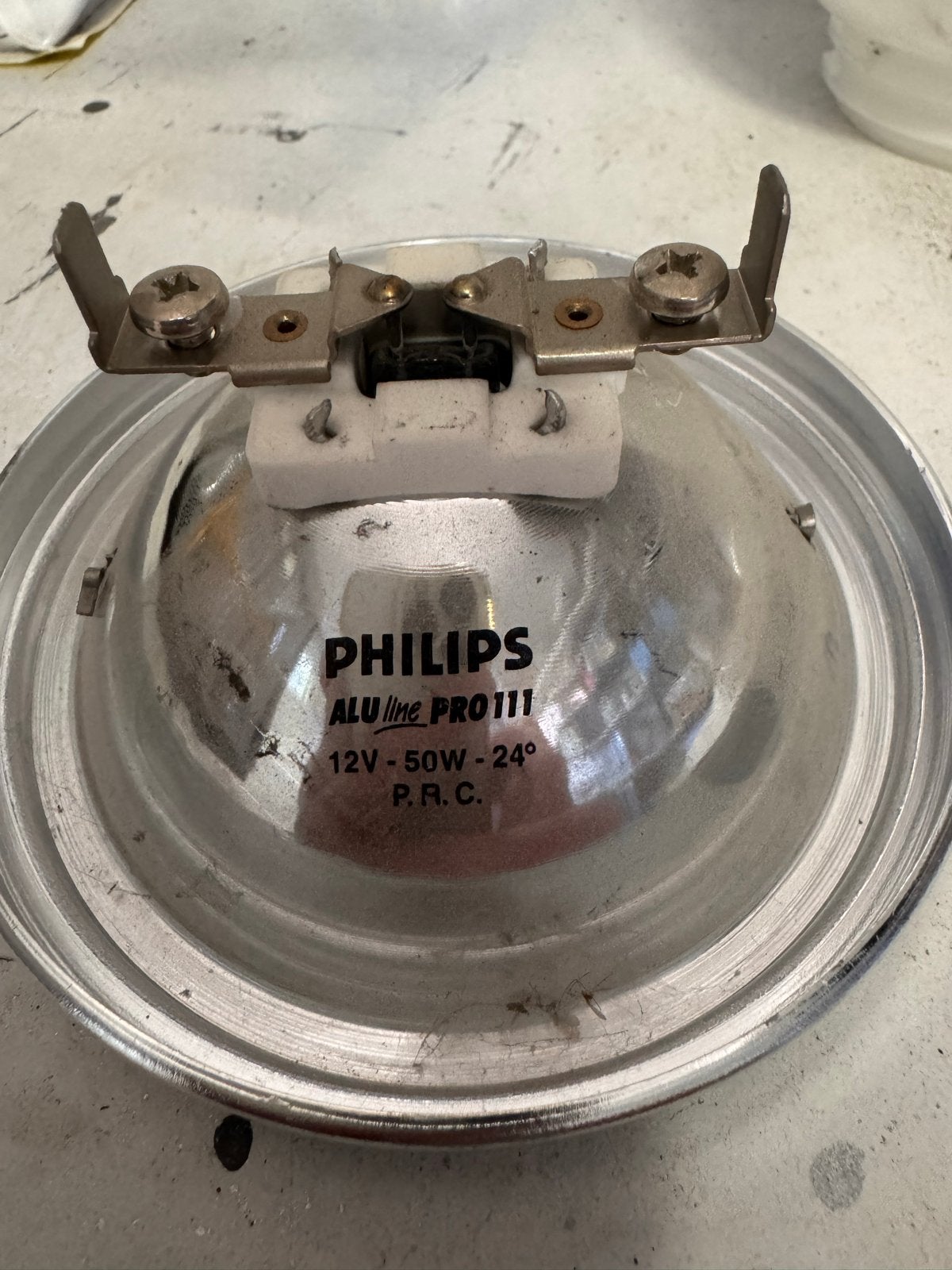 Partij (22 stuks) Philips halogeen spots 50W 24 graden, Huis en Inrichting, Lampen | Spots, Ophalen, Halogeen, Gebruikt, Inclusief lichtbron
