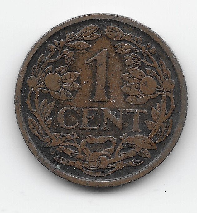 Nederland 1 cent 1929 KM# 152, Ophalen of Verzenden, Koningin Wilhelmina, 1 cent, Losse munt