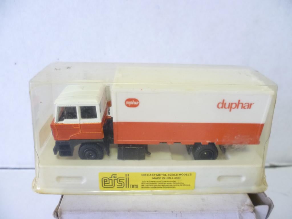 Efsi Toys Daf 3300 reclame opschrift Duphar vrachtauto 9,5cm, Ophalen of Verzenden, Nieuw, Bus of Vrachtwagen