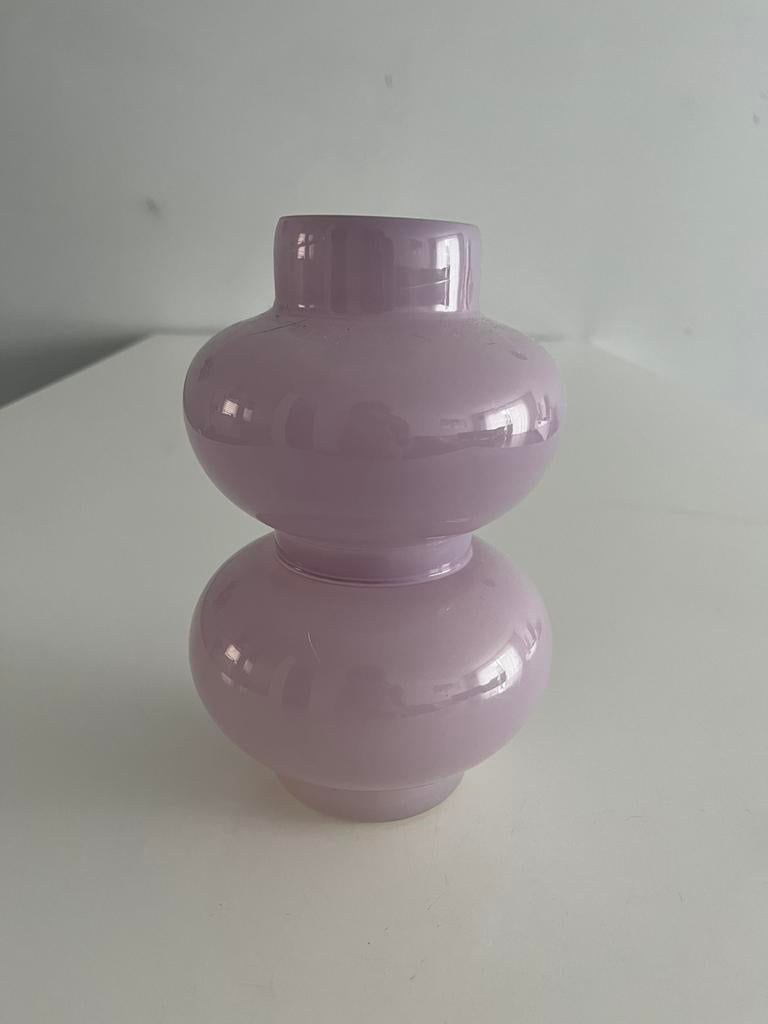 Lila vaas, Overige kleuren, Ophalen of Verzenden, Minder dan 50 cm, Glas