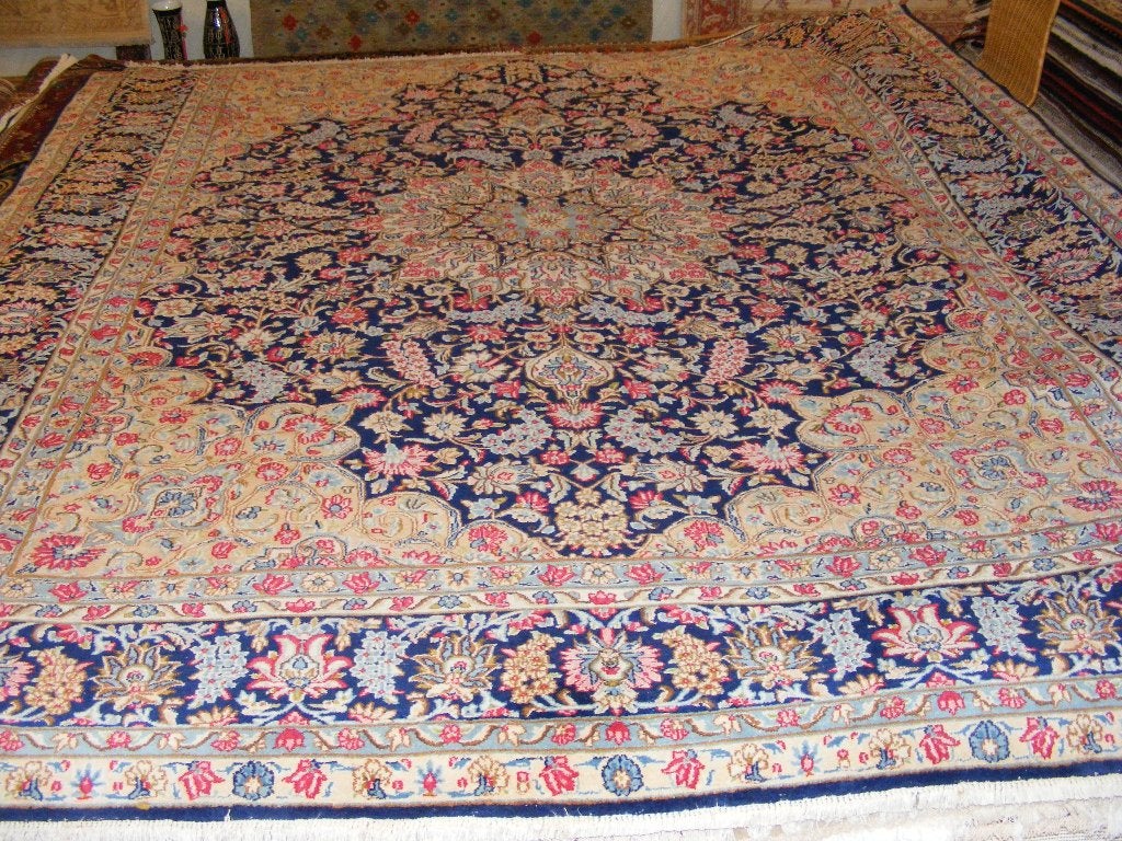 Handgeknoopt Perzisch Tapijt kerman -iran Maat:3.06X3.86.m, Verzenden, Paars, 200 cm of meer, Zo goed als nieuw