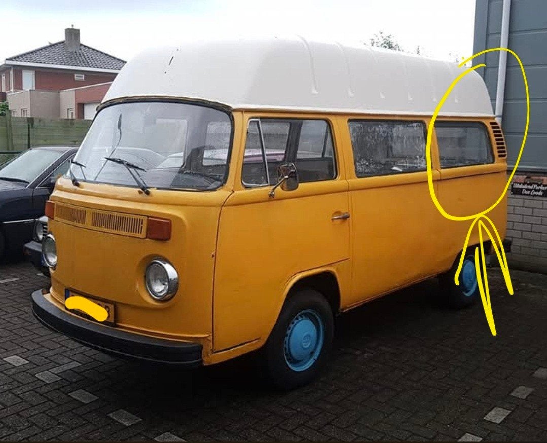 VW T2 achterste zijruit., Ophalen, Volkswagen