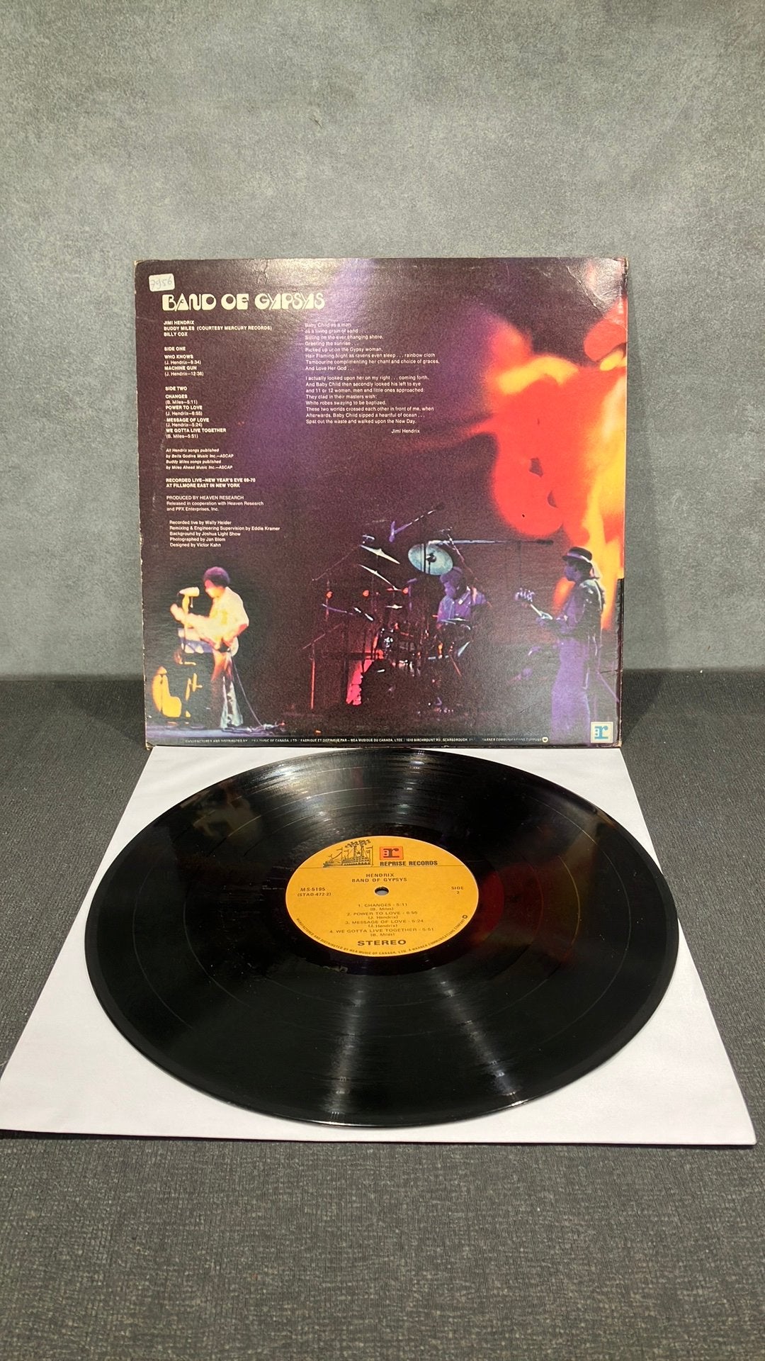 Jimi Hendrix— Band of Gypsys, LP, Beschermende buitenhoes, Ophalen of Verzenden, Zo goed als nieuw