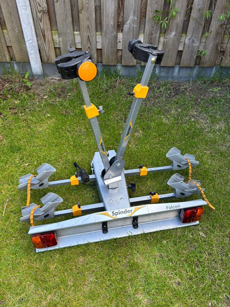 Spinder Falcon Fietsendrager voor 2 fietsen of e-bike, Ophalen, Gebruikt, 2 fietsen, Trekhaakdrager