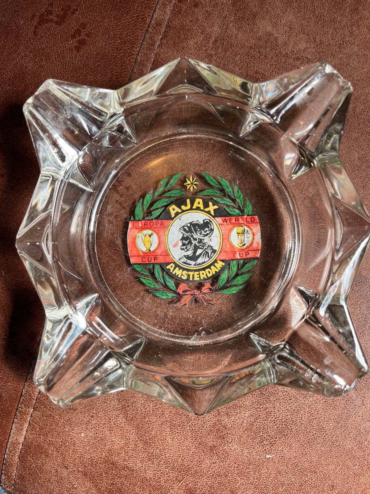 Vintage AJAX Asbak Jaren '60 - Europa en Wereld Cup, Verzamelen, Rookartikelen, Aanstekers en Luciferdoosjes, Gebruikt, Ophalen of Verzenden