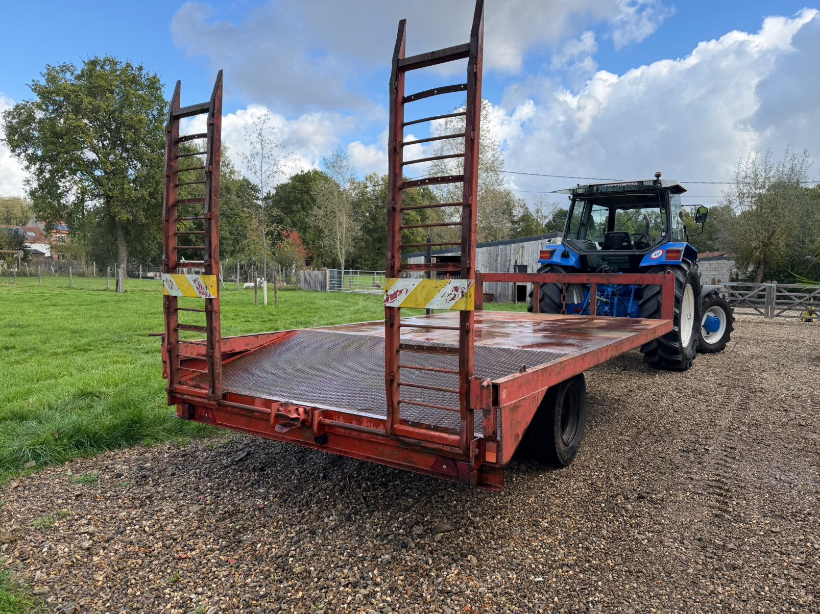 Platte wagen / machine transporter, Ophalen, Transport