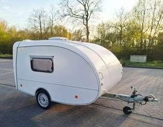 Fly Mini Caravan Camptrailer + Tent (2005) | Lichtgewicht, Caravans en Kamperen, Caravans, Vast bed, Tot en met 2, Bedrijf, Niet ingevuld