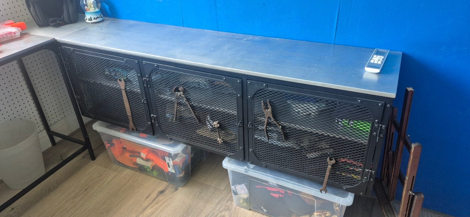 IKEA FJÄLLBO TV-meubel/kast - Zwart metaal, Ophalen, Gebruikt