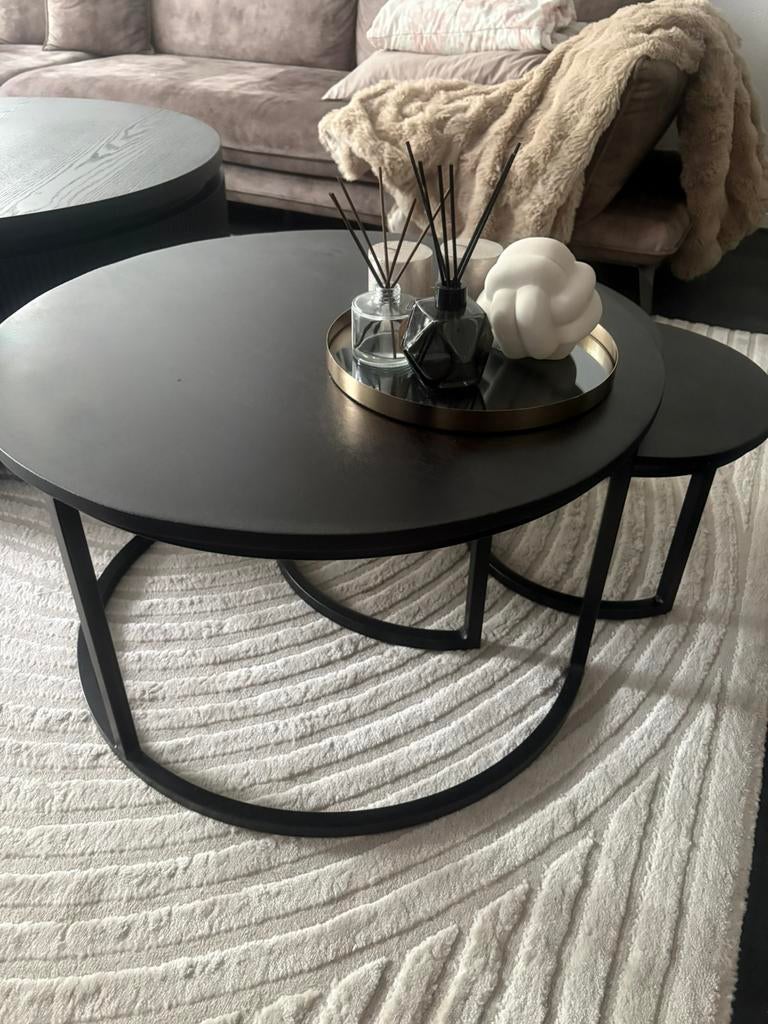 Mango salontafel, Ophalen, 100 tot 150 cm, Rond, 50 tot 100 cm