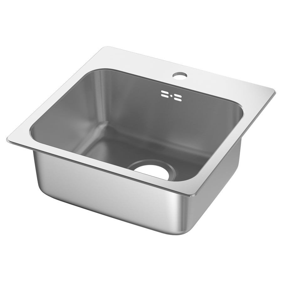 IKEA LÅNGUDDEN RVS spoelbak, nieuw, 46x46cm, IKEA, Nieuw, Ophalen of Verzenden, Metaal