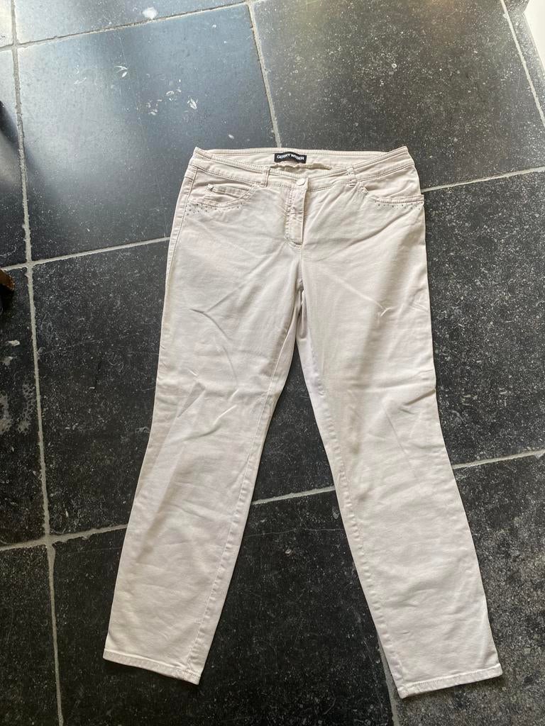 Beige broek van Gerry Weber, Maat 38/40 (M), Beige, Ophalen of Verzenden, Zo goed als nieuw