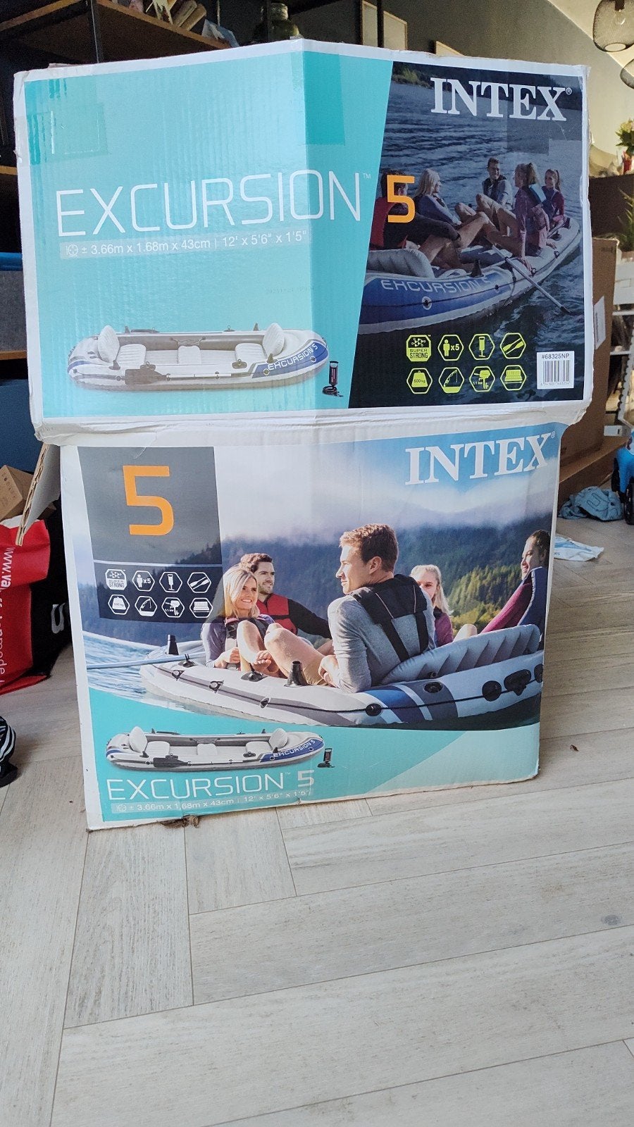 Intex Excursion 5 opblaasboot - Nieuw in doos, Ophalen, Zo goed als nieuw