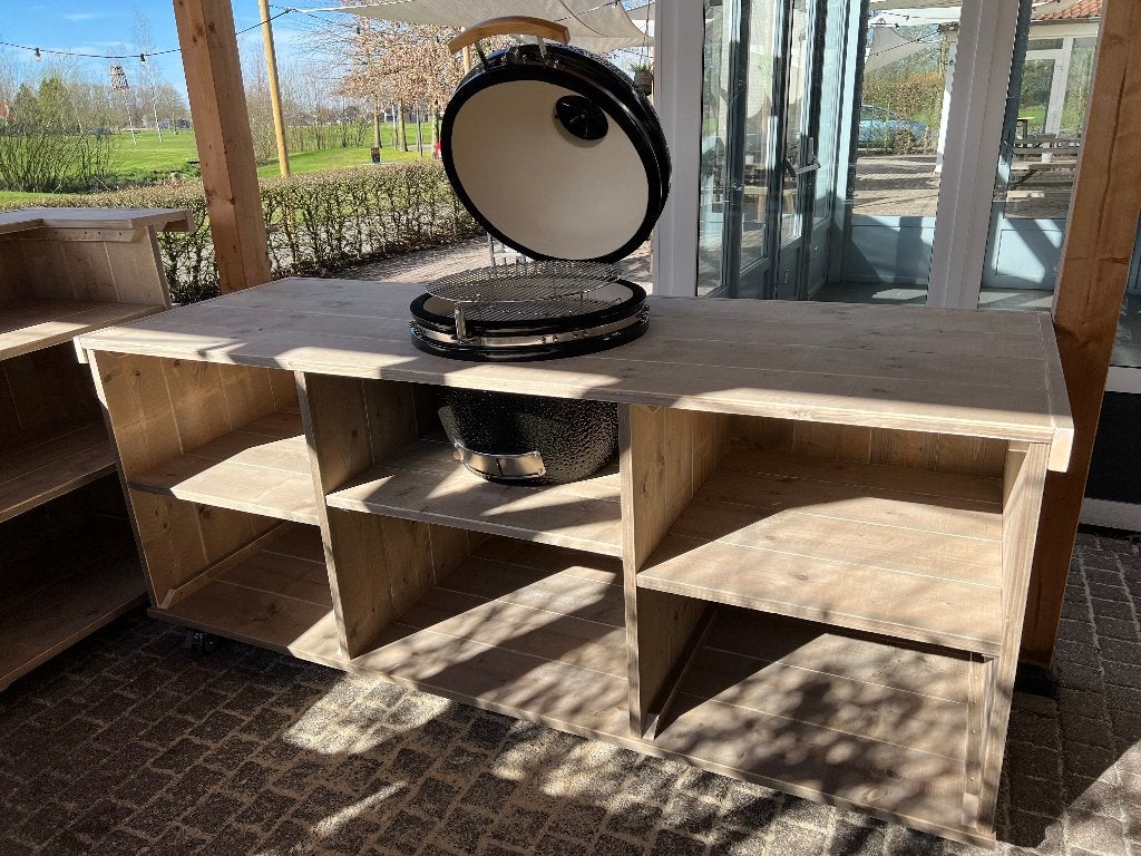 Unieke kwaliteit buitenkeuken van steigerhout of douglashout, Ophalen, Nieuw, Houtskool