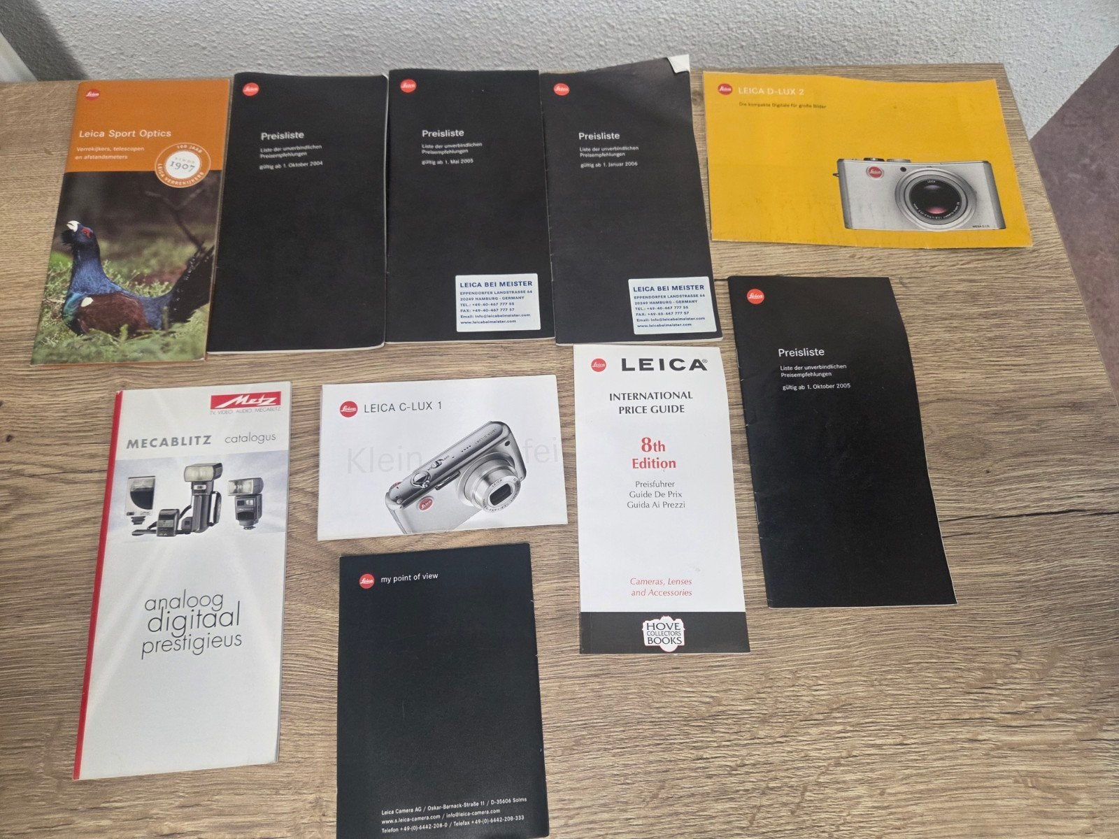 Leica Catalogus & Prijslijsten Collectie (2004-2005), Ophalen, Gelezen, Catalogus