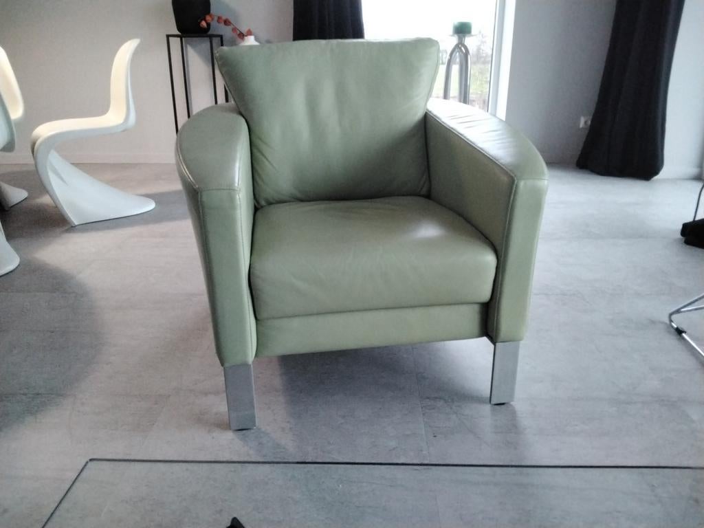 Rolf Benz fauteuil, Ophalen, Zo goed als nieuw, Eenpersoons, Leer
