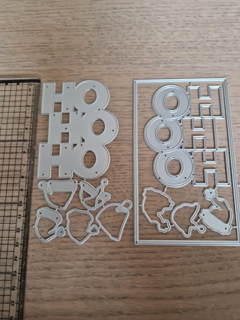 Snijmal Ho Ho Ho met kerstmutsjes - Nieuw, Hobby en Vrije tijd, Ophalen of Verzenden, Nieuw