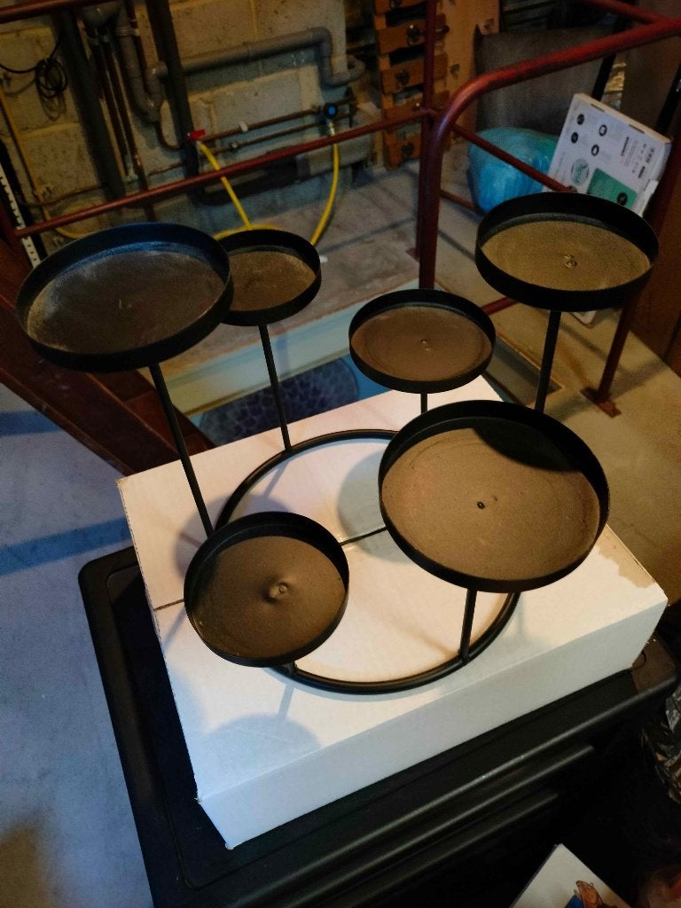 Metalen etagère met 6 plateaus, Ophalen of Verzenden, Zo goed als nieuw, Etagère, Metaal