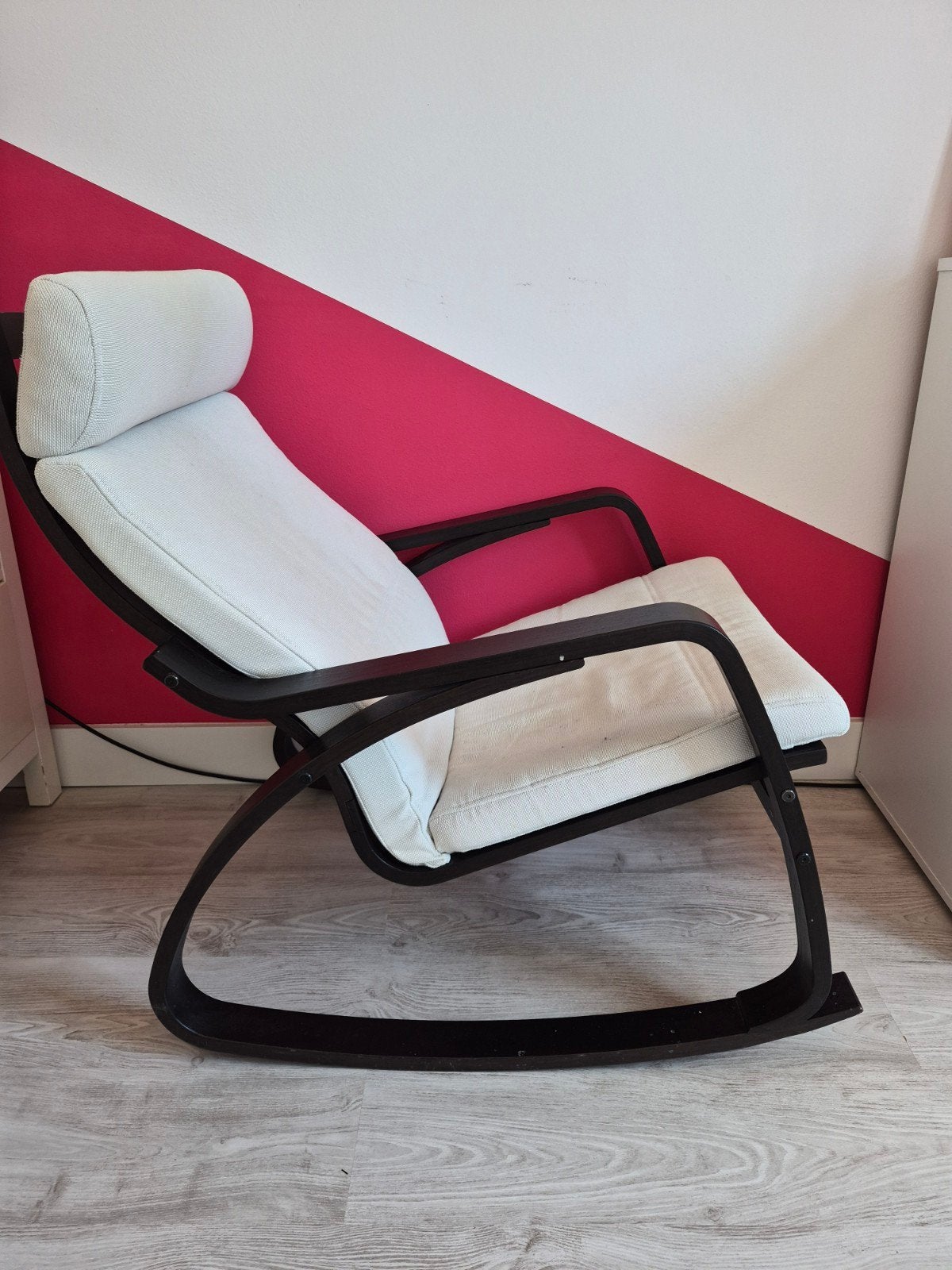 Ikea schommelstoel met lichte bekleding, Ophalen, Gebruikt, Overige kleuren, Modern, Scandinavisch