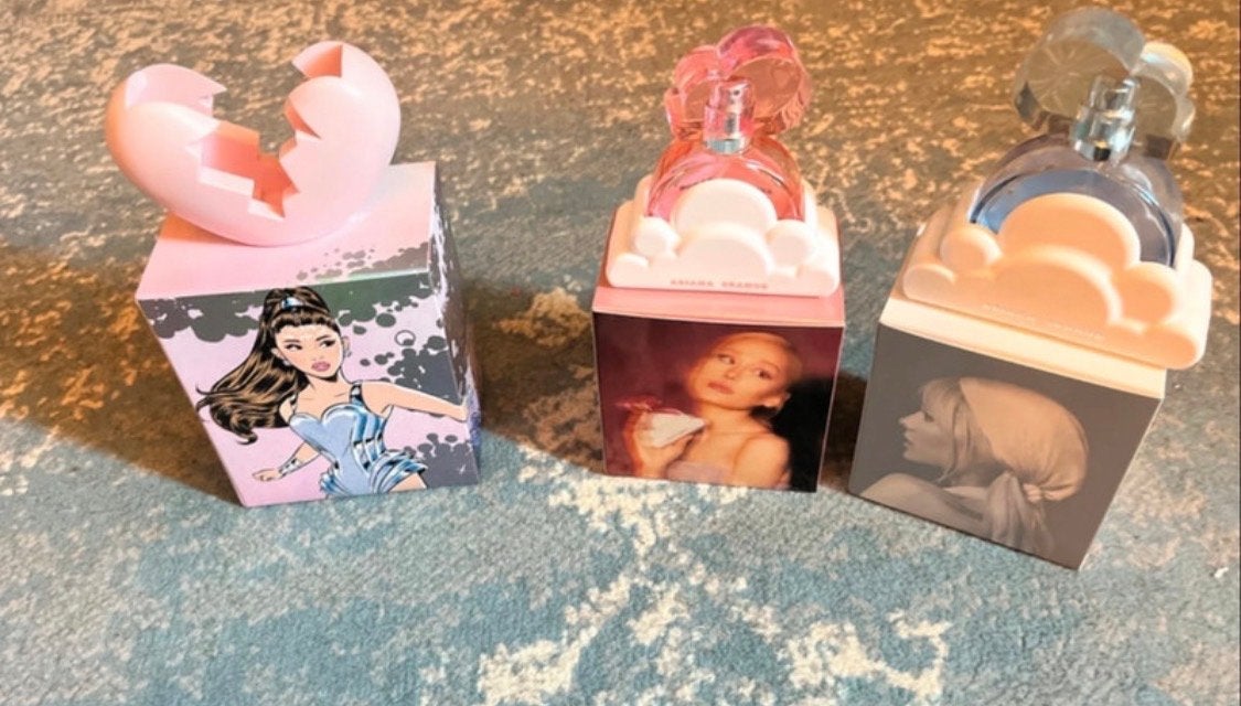 Lege parfumflesjes/doosjes Ariana Grande Cloud & Thank U Nex, Verzenden, Gebruikt