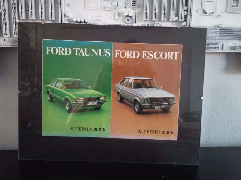 Leuke ingelijste ford Taunus en Ford Escort folder, bieden, Ophalen of Verzenden, Gelezen, Overige merken