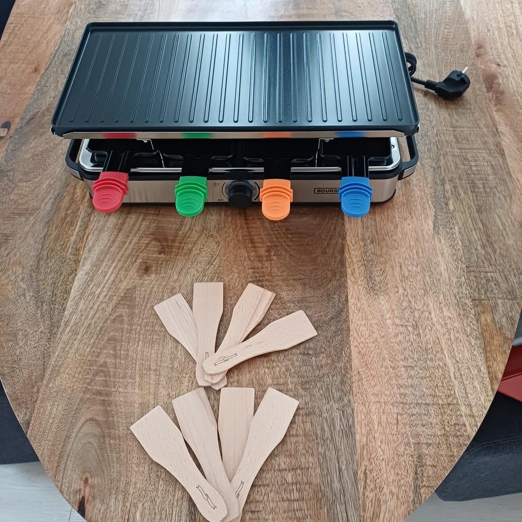 BOURGINI Gourmette Raclette Grill 8p Pure - Nieuw in doos, Ophalen, Nieuw, 8 personen of meer