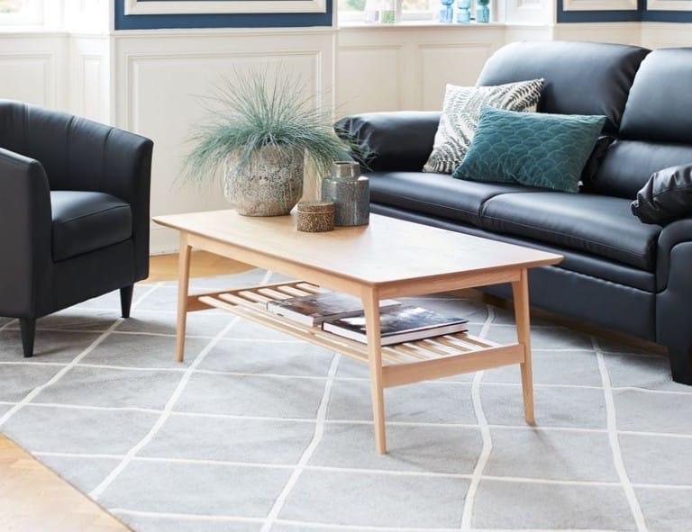 Salontafel KALBY 60x120 licht eiken - JYSK, Ophalen, 100 tot 150 cm, 50 tot 100 cm, Zo goed als nieuw