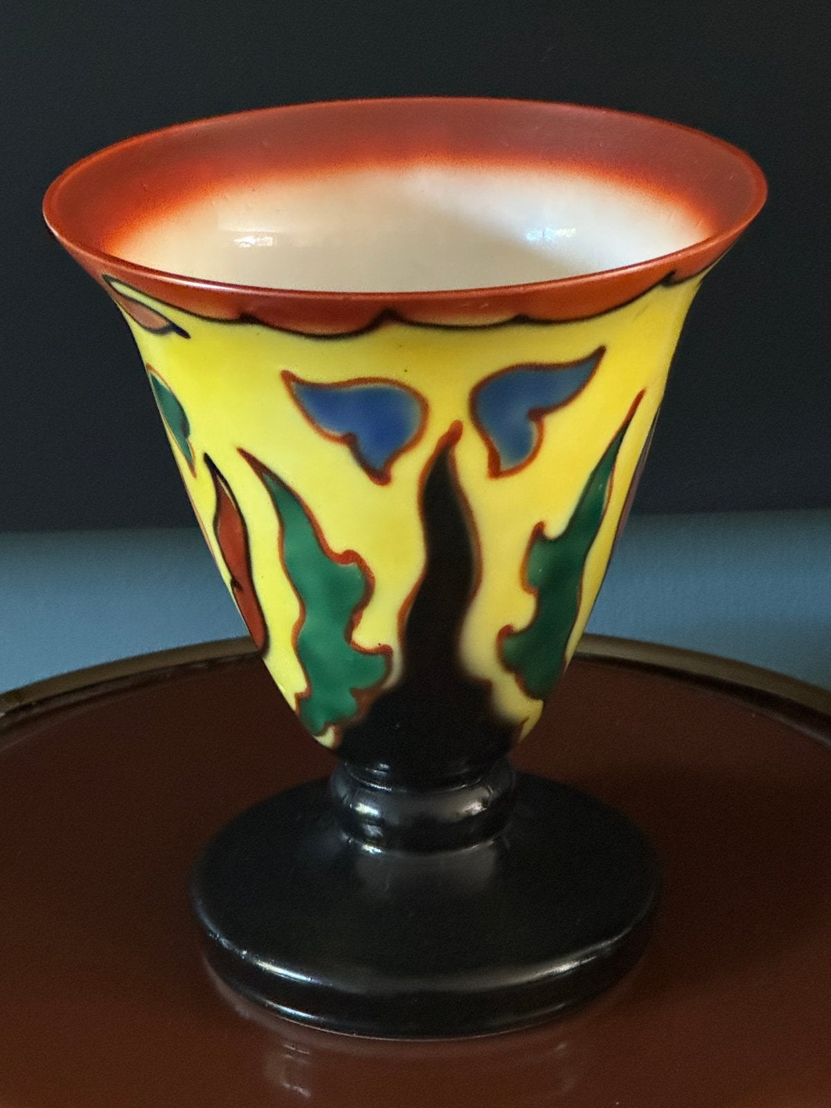 Art deco vaas glas, Ophalen of Verzenden