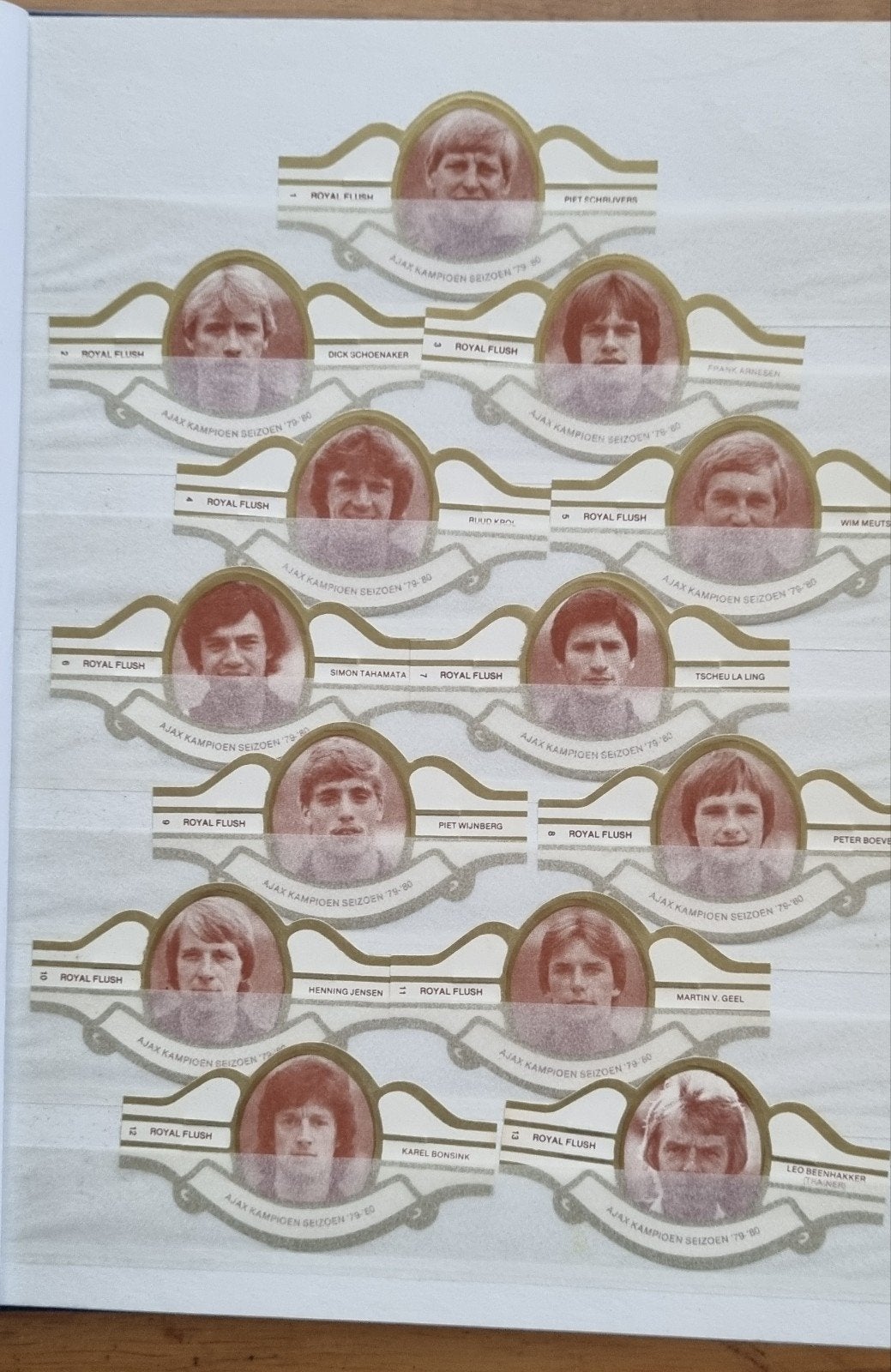 Ajax Kampioen Seizoen '79-'80 Sigarenbandjes Collectie, Verzamelen, Verzenden, Zo goed als nieuw, Sport