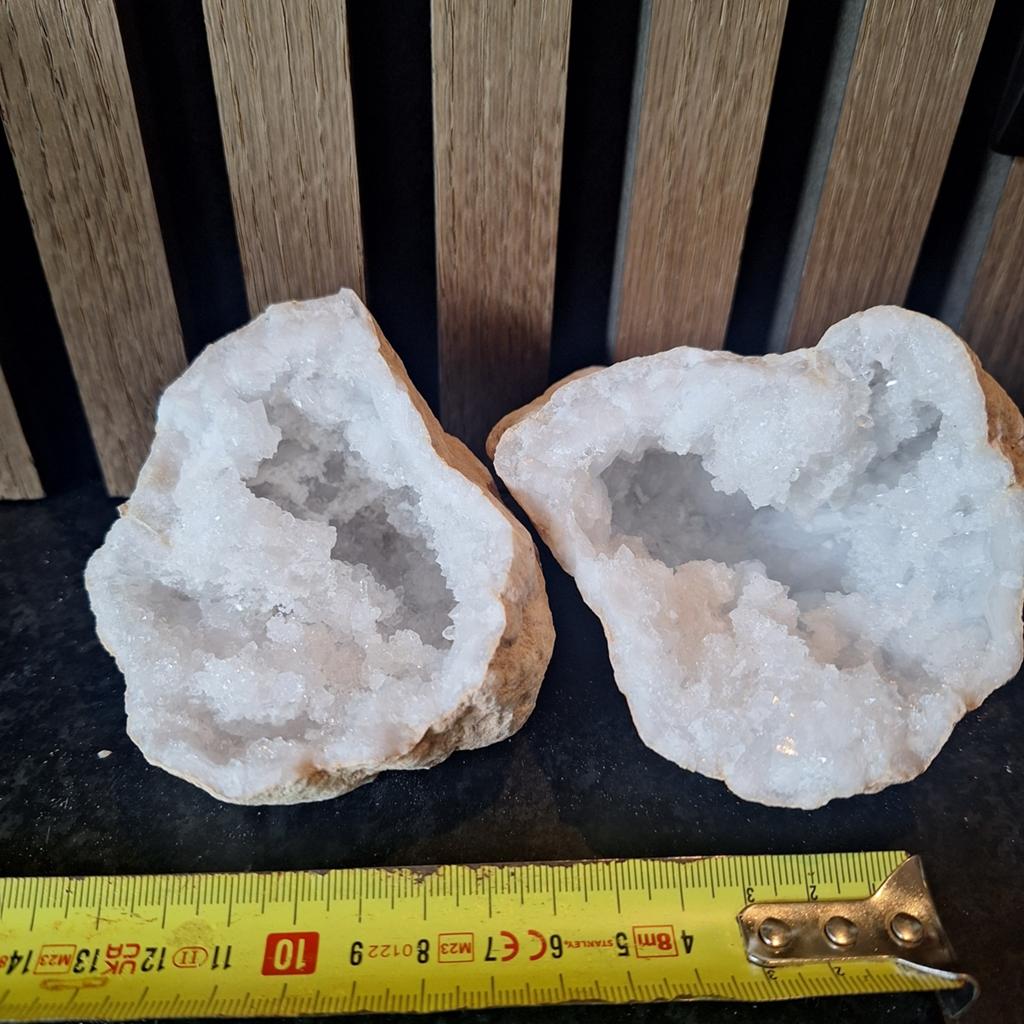 Prachtige Kwarts Geodes - Natuurlijke Kristallen, Ophalen of Verzenden, Zo goed als nieuw