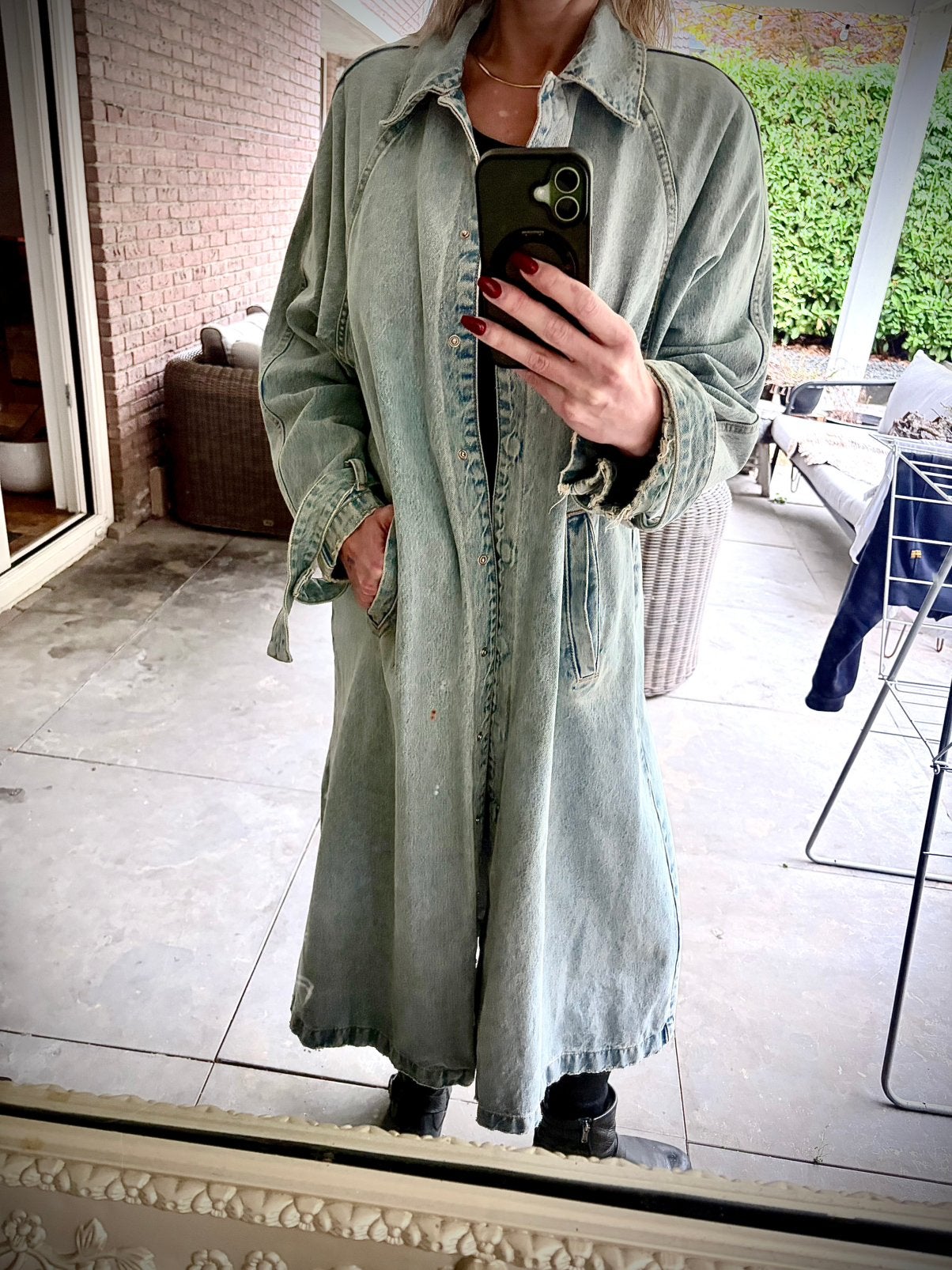 ZARA Denim maxi trechcoat xs zgan, Verzenden, Zo goed als nieuw, Maat 34 (XS) of kleiner, Blauw
