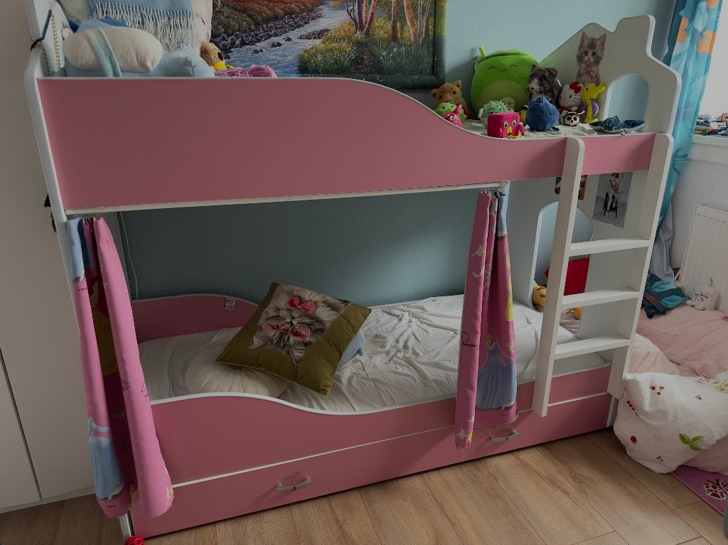 kinder stapelbed, Ophalen, 90 cm, 160 tot 180 cm, Tweepersoons