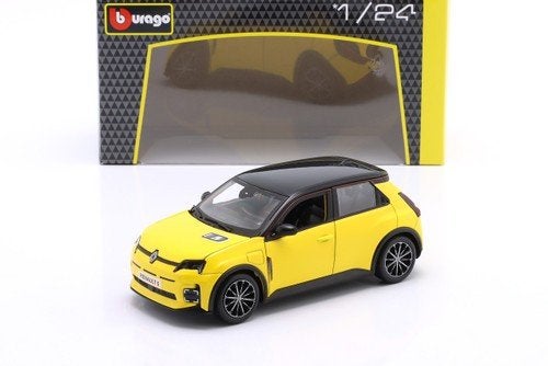 Renault 5 E-Tech 2024 Geel 1:24 Bburago, Tschuiten@hotmail.com, Duitsland, Auto, Burago