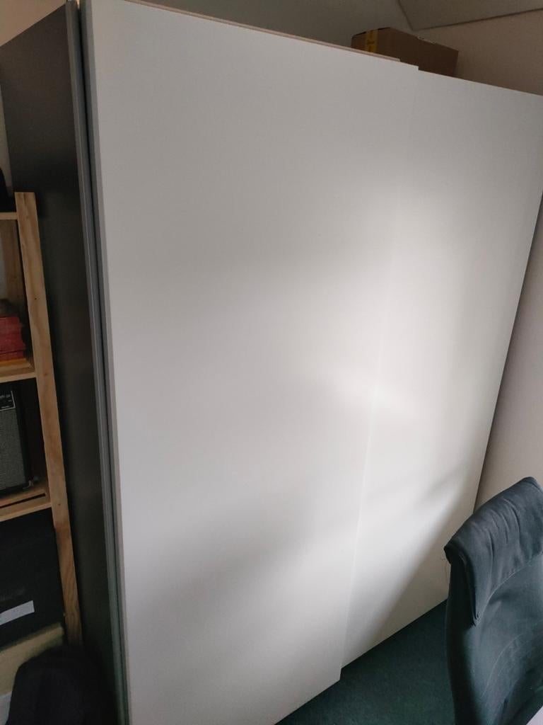 IKEA PAX / Hasvik Kledingkast met Schuifdeuren Antraciet/Wit, Ophalen, Met deur(en), 200 cm of meer, Zo goed als nieuw