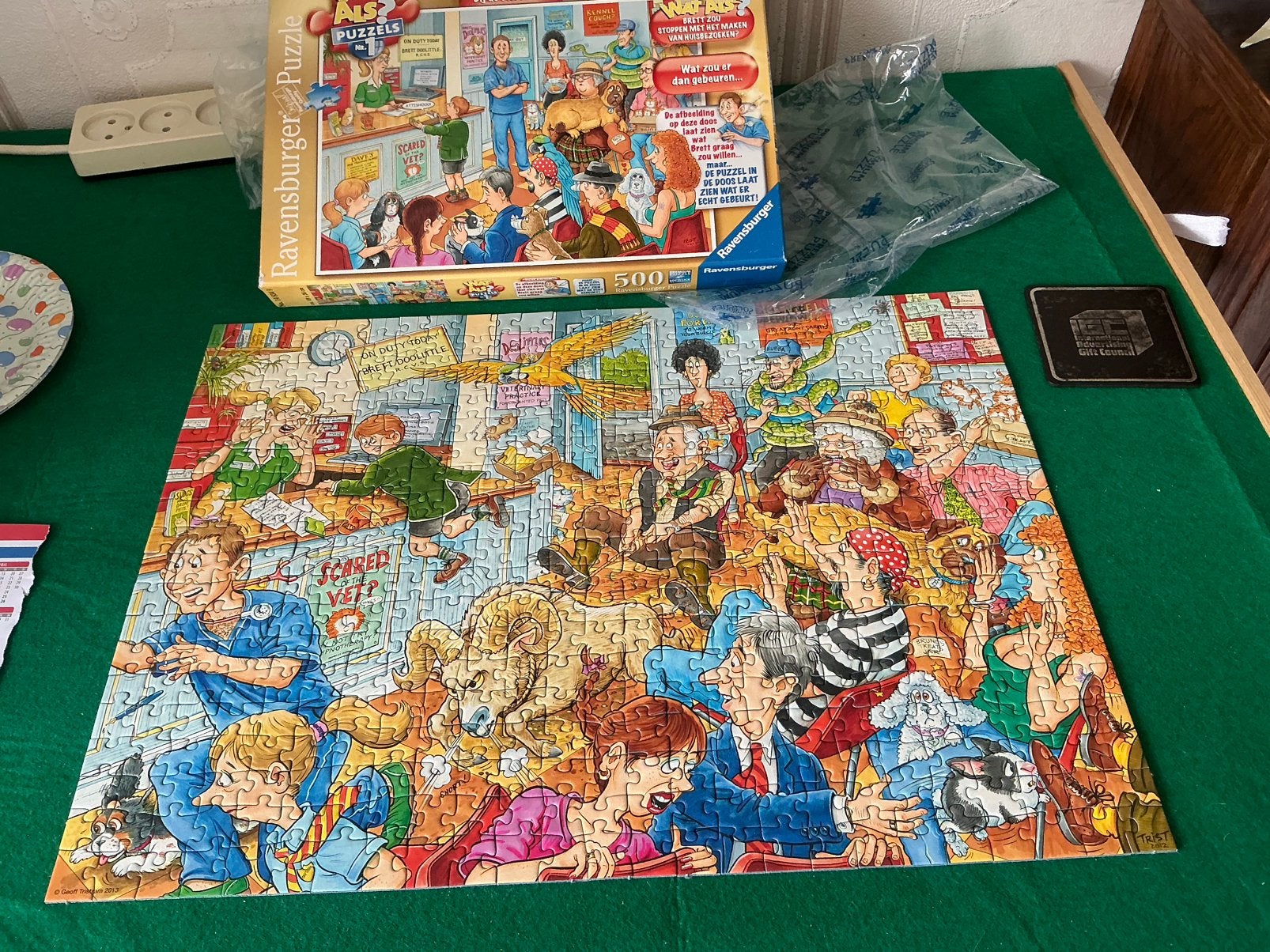 3 puzzels compleet 500 st te koop of ruilen, Ophalen of Verzenden, 500 t/m 1500 stukjes, Zo goed als nieuw