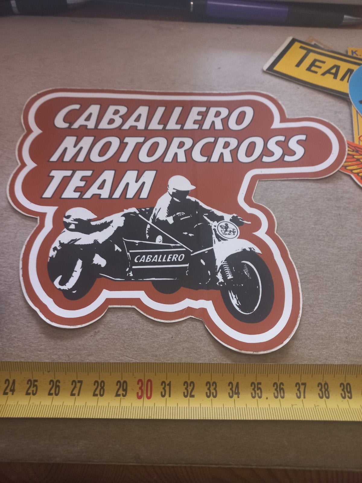 Caballero Motorcross Team Sticker - Vintage Motocross, Verzamelen, Ophalen of Verzenden, Gebruikt, Auto of Motor