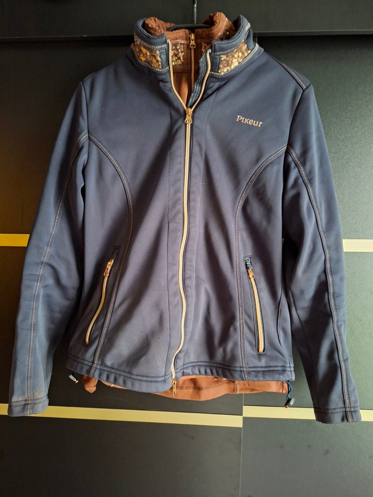 Pikeur set: Vest met bijpassende top, Dieren en Toebehoren, Paardrijkleding, Blauw, Met stretch, Dressuur, Ophalen of Verzenden