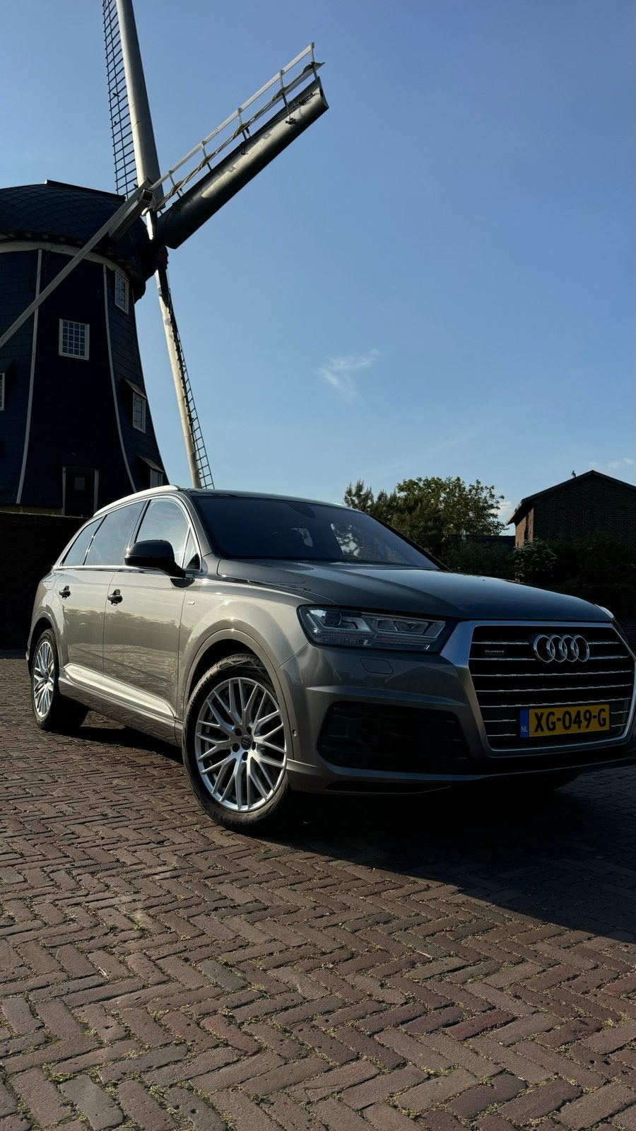 Audi Q7 3.0TFSI 245KW Quattro Tiptr8 2016 Grijs, Auto's, Audi, 2005 kg, 2995 cc, 7 stoelen, Adaptieve lichten
