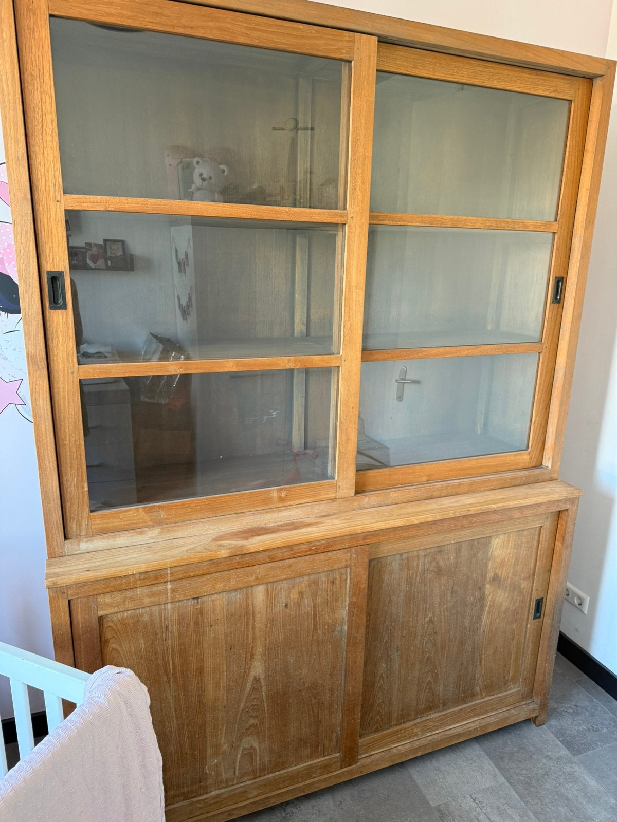 Buffetkast, Huis en Inrichting, Kasten | Buffetkasten, Ophalen, Gebruikt, 200 cm of meer, Teakhout