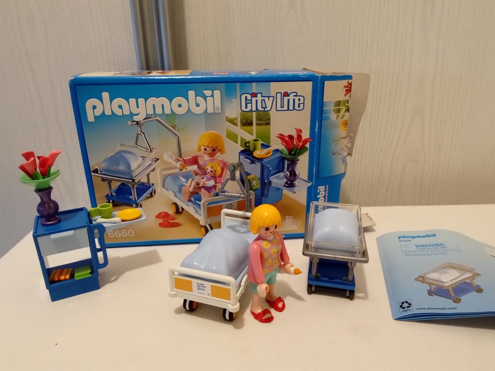 Playmobil 6660 kraamkamer compleet met doos en boekje, Complete set, Overige typen, Ophalen of Verzenden, Zo goed als nieuw