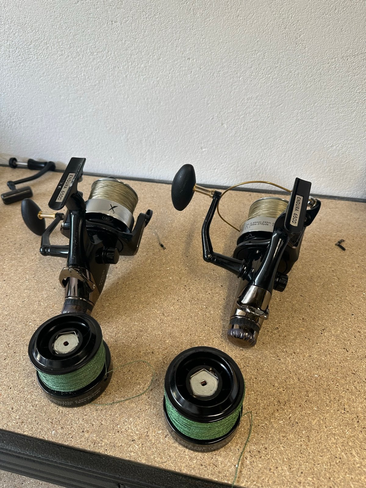 2x karper 6500 Molens met extra spoelen., Ophalen of Verzenden, Gebruikt, Molen
