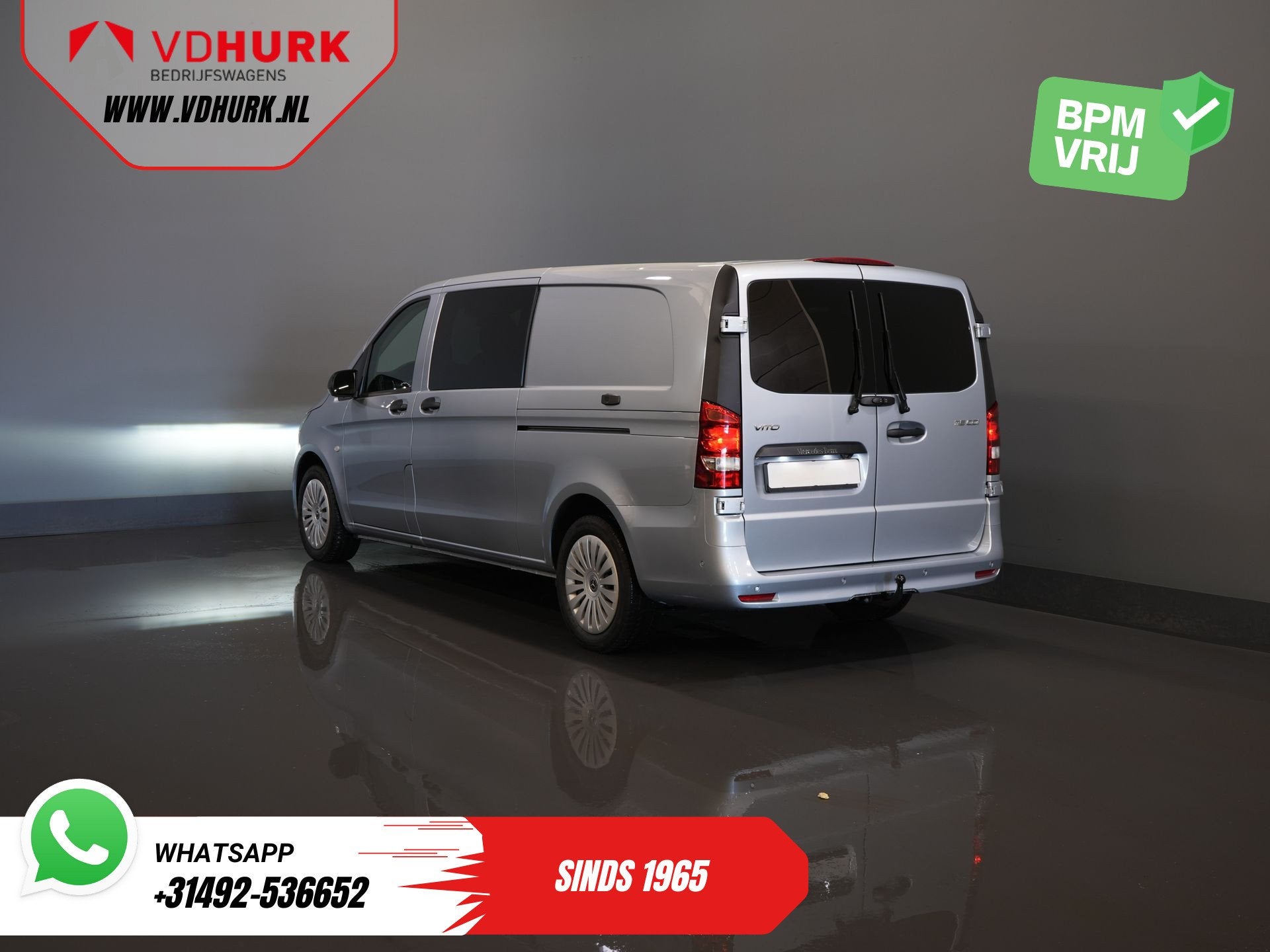 Mercedes-Benz Vito 116 CDI Aut. L3 DC Dubbel Cabine BPM VRIJ, Auto's, Automaat, 4 cilinders, 2500 kg, Bedrijf