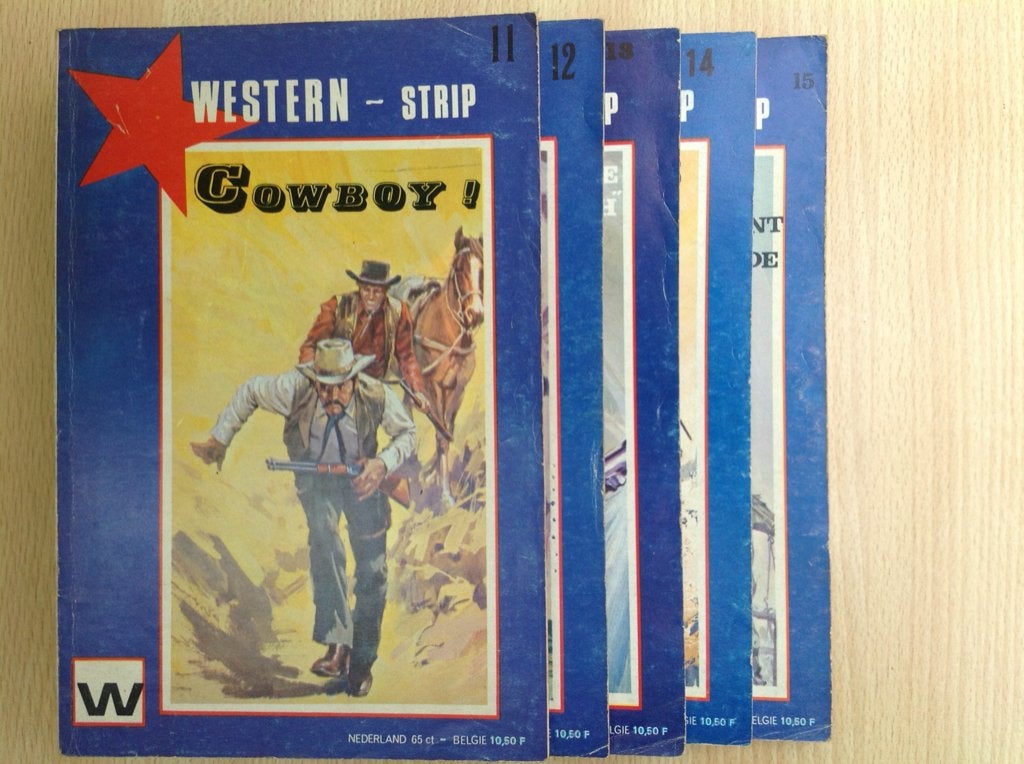 Western en oorlog Stripboekjes 7 stuks uitg. "De vrijbuiter", Boeken, Gelezen, Verzenden, Uitgeverij"De vrijbuiter", Meerdere stripboeken