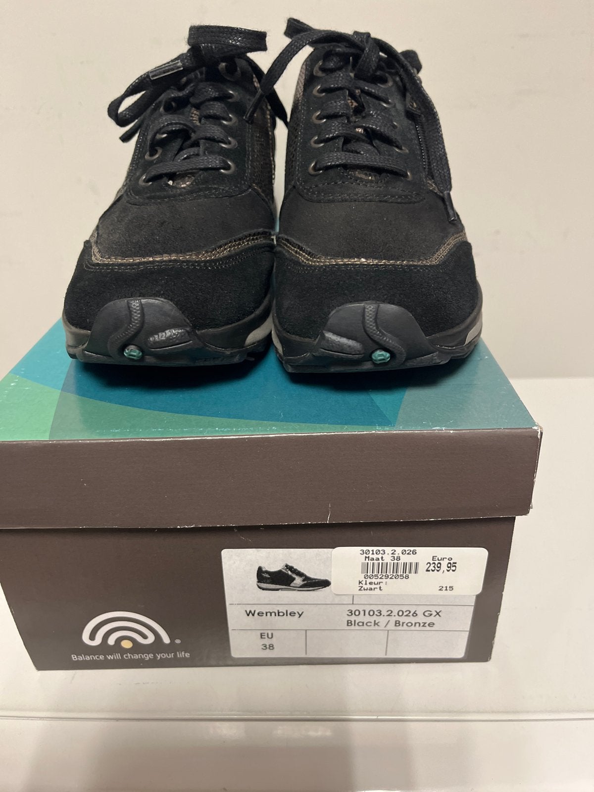 Xsensible Stretchwalker Wembley Sneakers - Maat 38, Xsensible, -, Zwart, -
