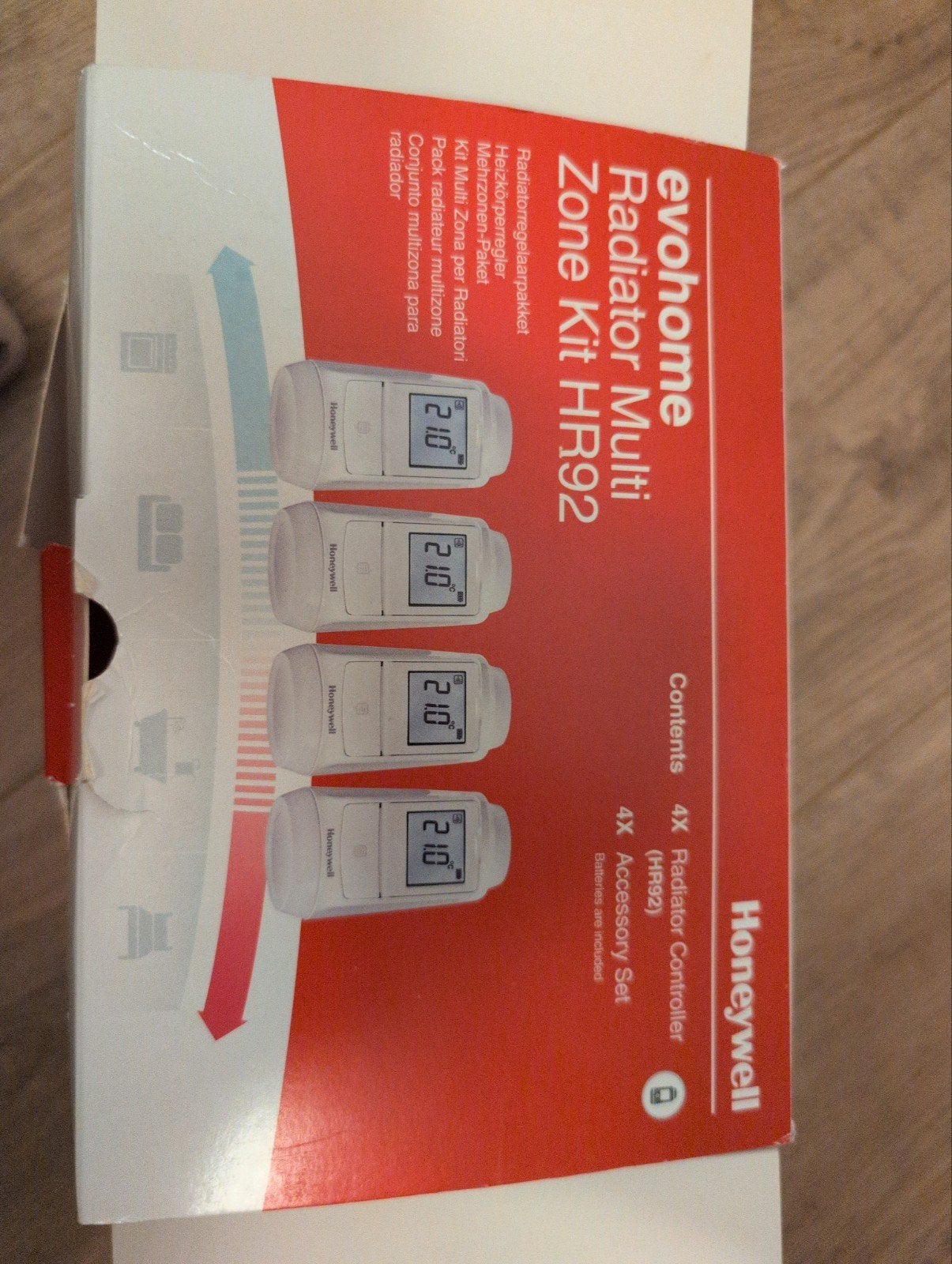 Honeywell Evohome Radiator Multi Zone Kit 7x HR92 + 3x HR91, Thermostaat, Gebruikt, Minder dan 30 cm, Minder dan 60 cm