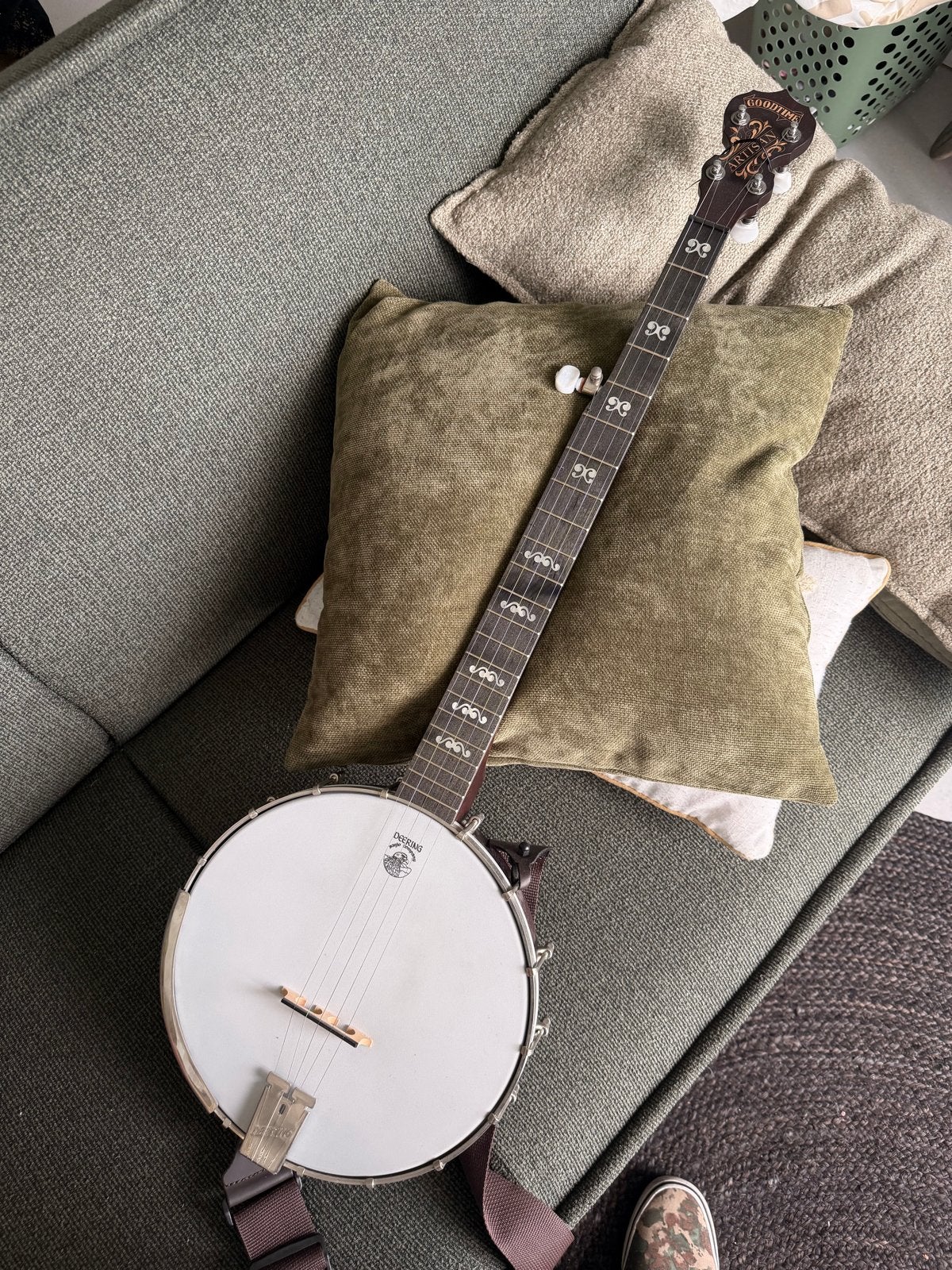 Deering Artisan Goodtime Openback 5-snarige Banjo, Ophalen, Zo goed als nieuw, 5-snarige of Bluegrassbanjo