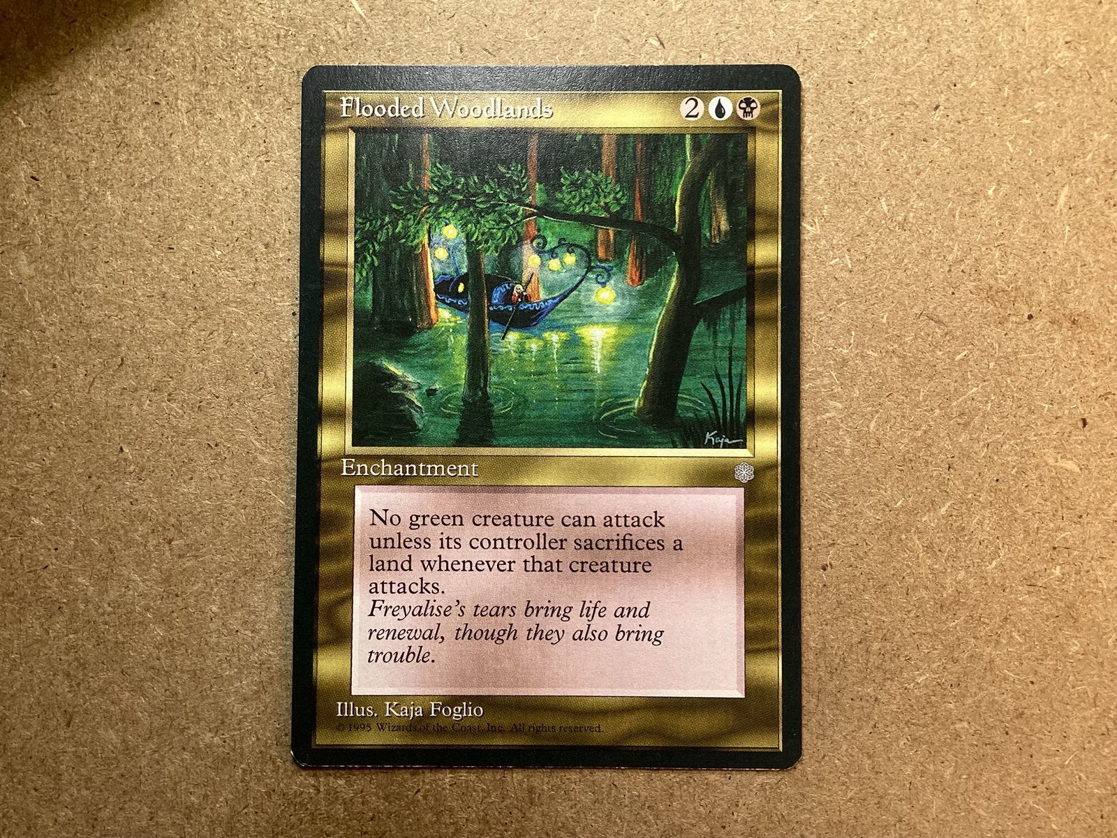1x Flooded Woodlands (Excellent), Ophalen of Verzenden, Zo goed als nieuw, Losse kaart